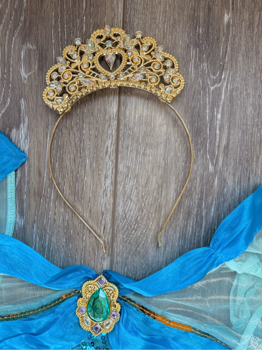 Disney Jasmine Bibbidi Bobbidi Costume Set Girls 11/12 - Picture 4 of 9